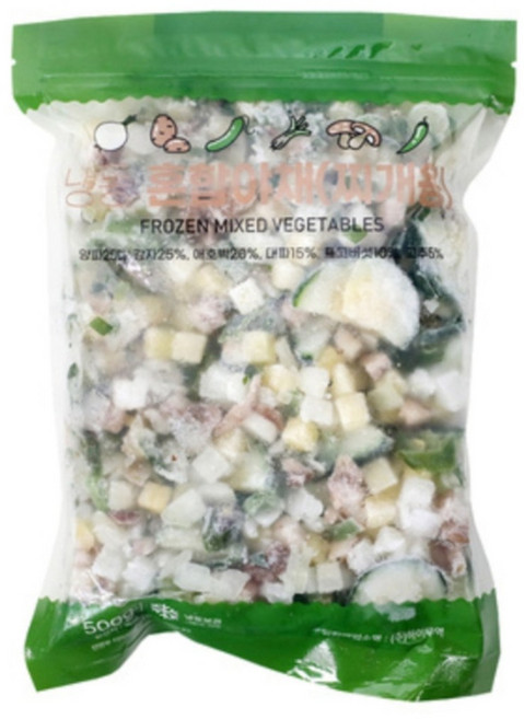 하이무역 찌개용 냉동 혼합야채, 12개, 1kg