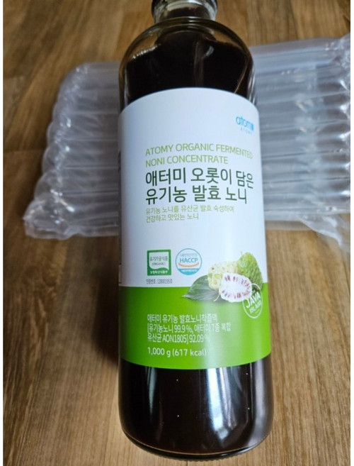 애터미 오롯이 담은 유기농 NFC 발효 노니 액기스 엑기스 추출액 액 쥬스 주스 즙 노니원액, 1L
