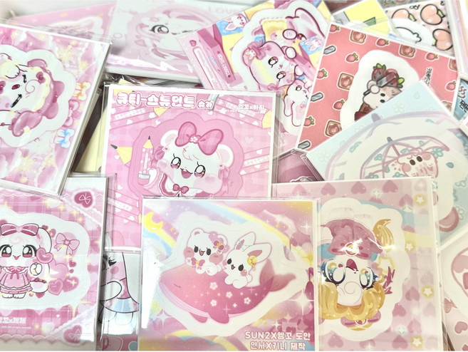 특별판매 5배 도무송랜덤박스 포장용품 윰자 스티커 다꾸세트 선물세트 스티커 무중복 떡메모지 인스, 플렉스 30000won, 1개