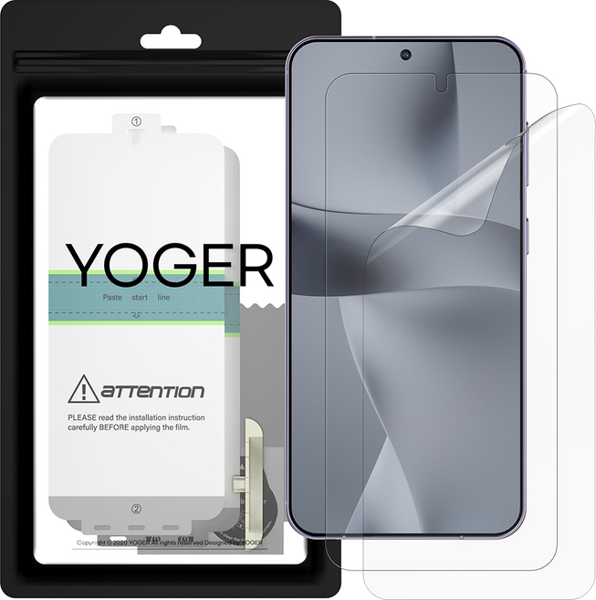 요거 풀커버 TPU 휴대폰 액정보호필름, 2개