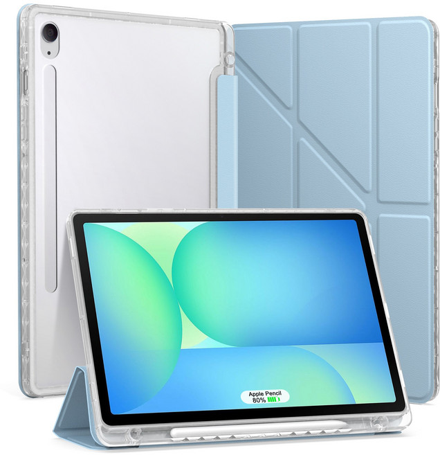 아칸크 클리어 에어 펜슬 수납 태블릿 케이스, 1개, 스카이 블루