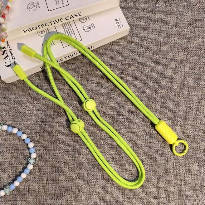 이프로 핸드폰 목걸이 스트랩 11색 전기종가능, 1개, 레몬