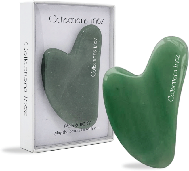 이네즈 천연 옥 하트 괄사 승모근 림프 마사지기 (파우치 알콜솜 증정), 1개