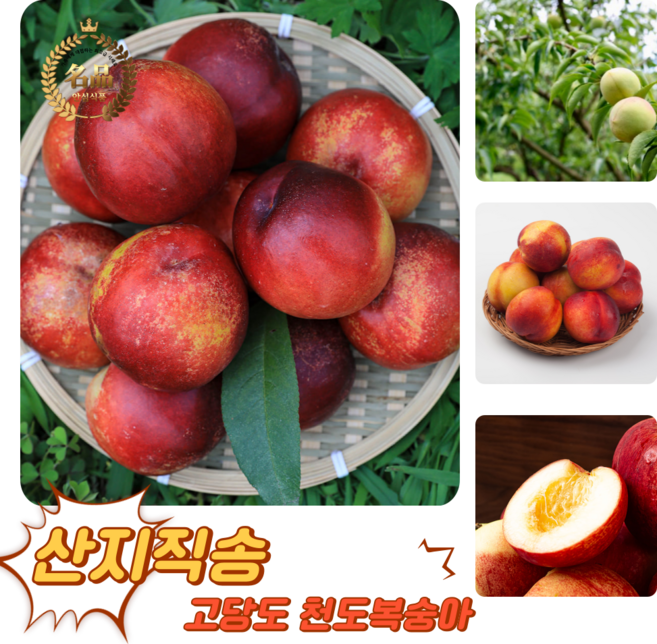 [굿피플] 꿀당도 천도(신선)복숭아 복숭아 제철천도(신선)복숭아, 1개, 천도복숭아(신선) 2kg 17-22과