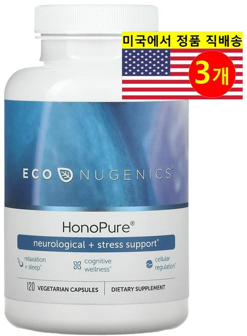 Econugenics 호노퓨어 목련나무 껍질 추출 250mg HonoPure, 3개, 120정 - 쿠팡