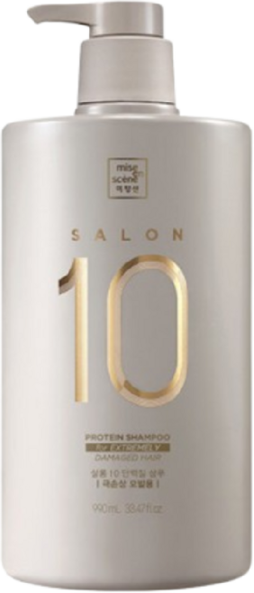 미쟝센 살롱10 단백질 샴푸 극손상 모발용 990ml, 1개