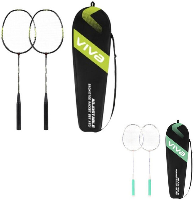 이코리브 길이조절 배드민턴라켓 배드민턴채 2P세트 가벼운, 2개