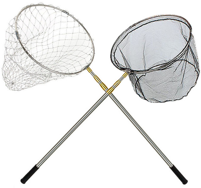 스테인레스 원형 3단 접이식 뜰채 해루질 낚시 바다 민물 뜰채 연심망 경심망, 소형 어종용 연심망, 혼합색상