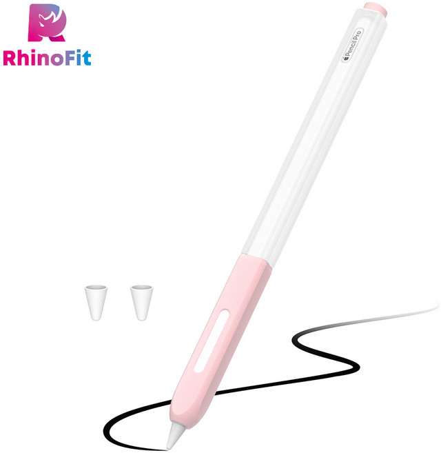 라이노핏 애플펜슬 프로 전용 시스루 투톤 케이스, 베이비 핑크, 1개