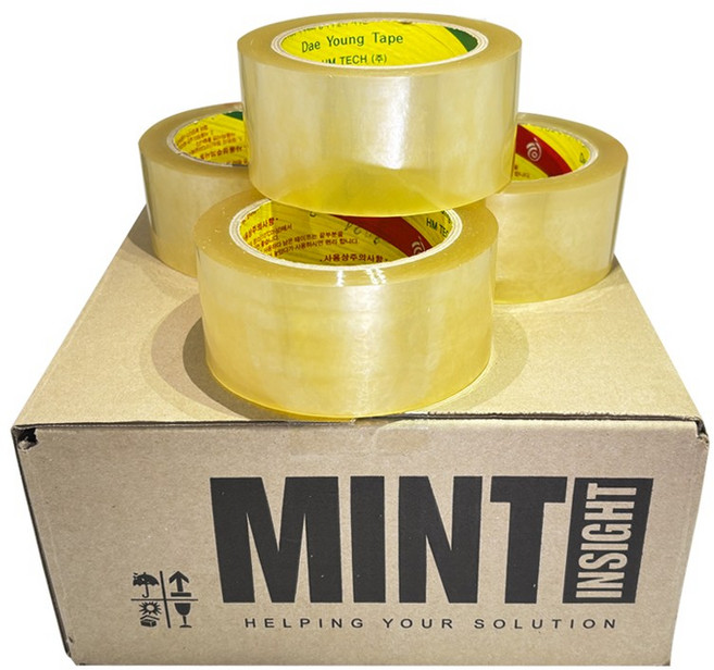 [특대형] 두꺼운 고강도 강력 OPP 대형 중포장 박스 테이프 HM5075 48mmX50MT 8개입, 8개