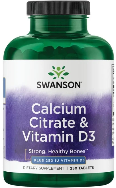 스완슨 칼슘 시트레이트 & 비타민 D 타블렛, 250정, 1개 - 쿠팡