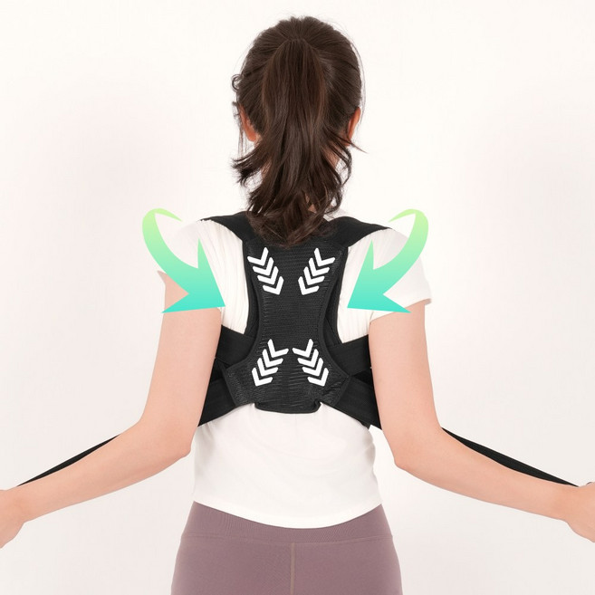 나쥬랑 바른 자세 교정 밴드 굽은 등 어깨 교정밴드, 1개