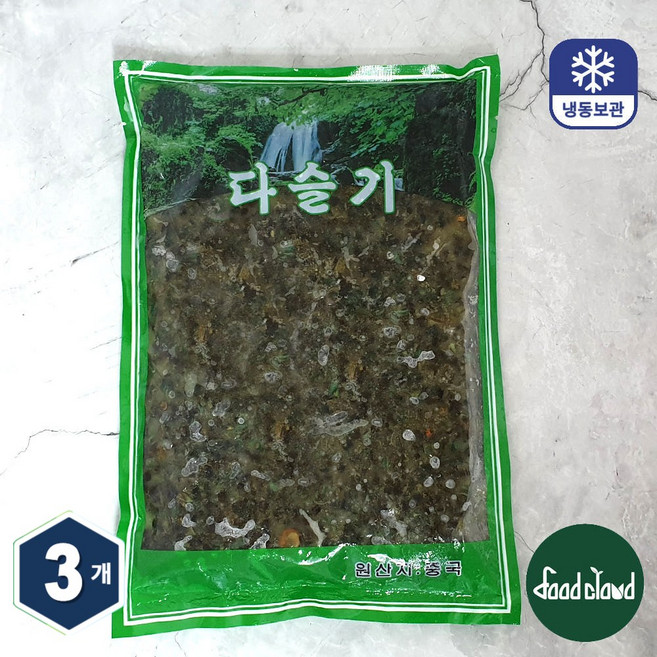 다슬기살 다슬기 올갱이 깐다슬기 고디 냉동대슬기살, 3개, 700g