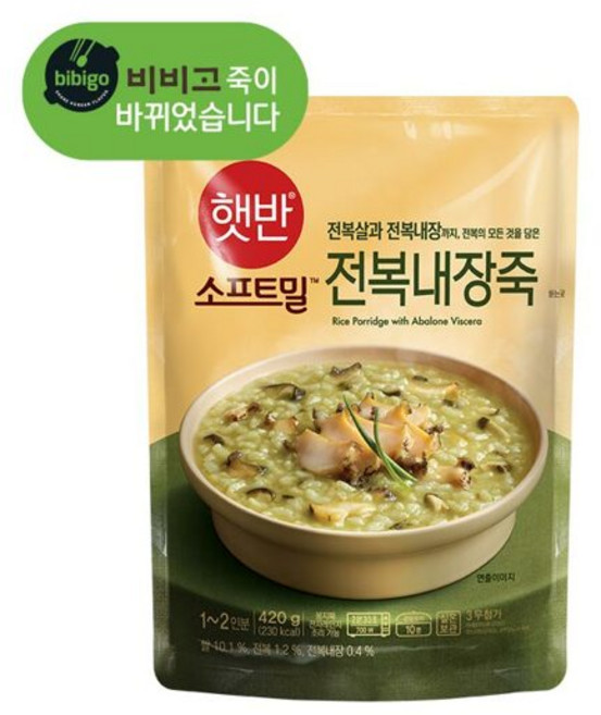 비비고 전복내장죽, 10개, 420g