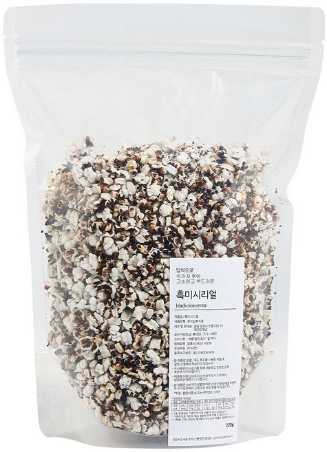 방앗간청년 압력으로 볶은 고소하고 부드러운 흑미시리얼, 200g, 3개