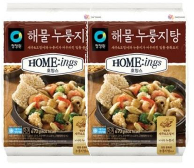 정원 청정원 호밍스 해물누룽지탕 670g 2개