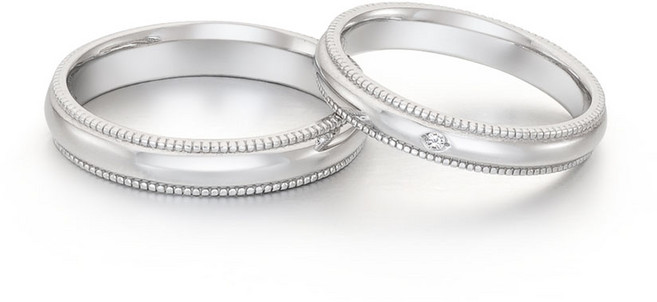 로이드 [실버 925] [SET] 그레인 커플링 반지 세트 LRM25001S LRW25001S