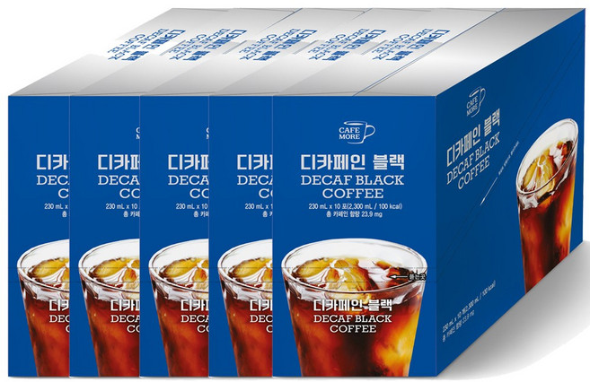 [카페모어] 디카페인 블랙 (230ml 50팩입 ) 몸에도 좋은 건강한 커피, 230ml