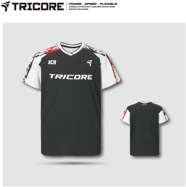 [Tricore] 트리코어 2026 경기복티셔츠 TRT-1/249 (레큘러핏 경기용티셔츠 게임티셔츠) 배드민턴&탁구&스쿼시&테니스&피클볼&라온스포츠