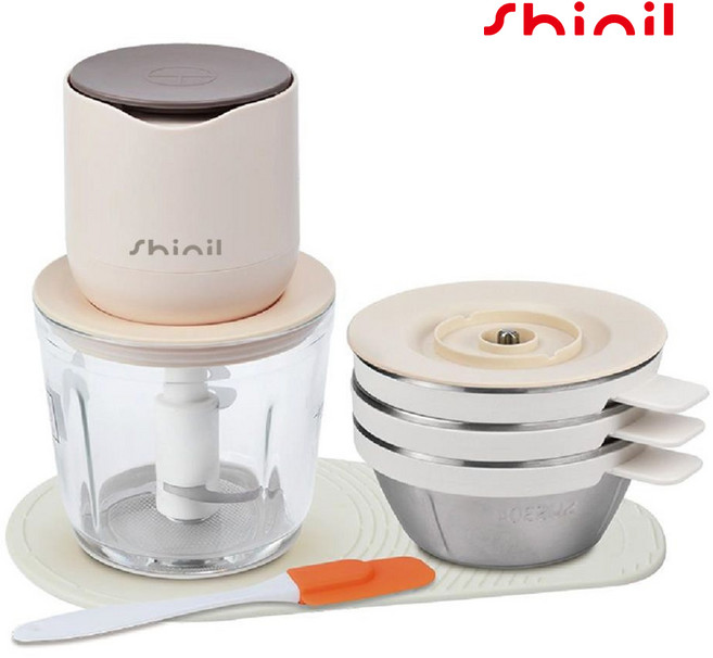 신일 미니 무선 3중칼날 멀티 다지기 초퍼 유리 스텐 C타입 충전 식기세척기, 신일 멀티 다지기 SFM-T100PKM