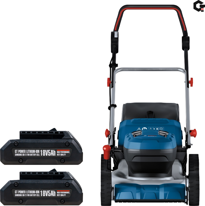 보쉬 36V 무선 잔디깎이 충전식 잔디깎는기계 GRA18V2-46 배터리2개 세트, 1개