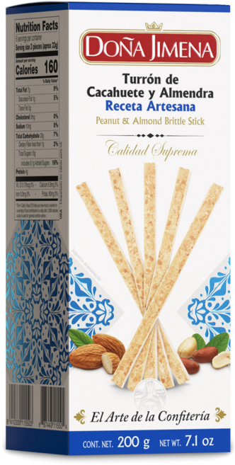 Dona Jimena 땅콩 아몬드 브리틀 스틱 200gx4개, 200g