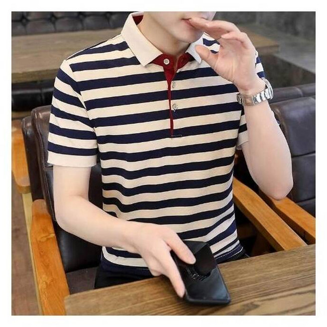 短袖 棉質polo衫 純棉polo衫 條紋polo衫 高檔商務休閒短袖 排汗polo衫 寬鬆翻領短袖 短Polo衫 棉質短袖 男polo衫