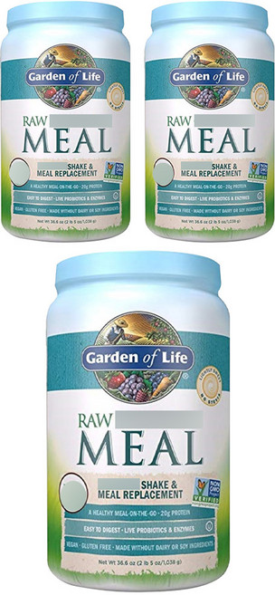 Garden of Life 超級食物植物性蛋白奶昔粉, 1.038g, 3罐