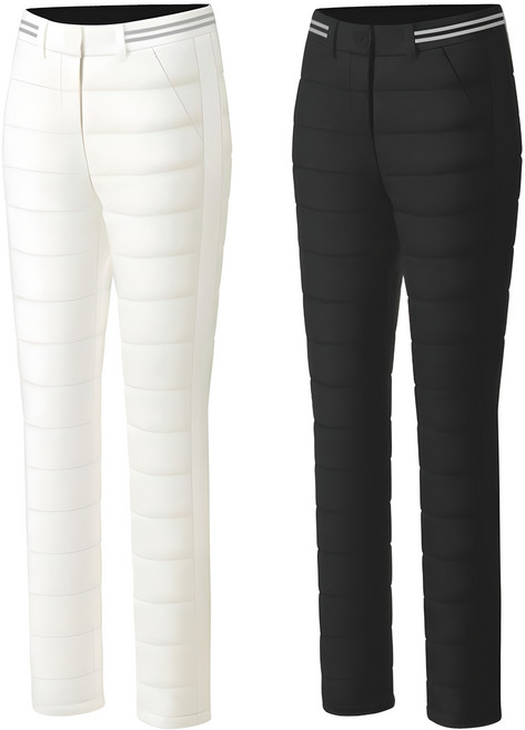 여성 골프 패딩바지 스판 누빔 방풍 방한 바지 허리밴딩 여자 겨울 골프웨어 골프바지 골프복