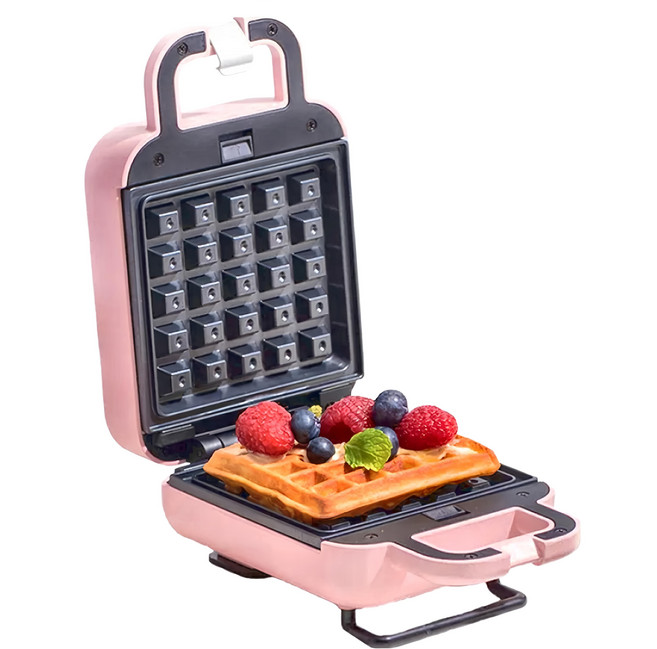 鍋寶 熱壓吐司鬆餅機 MF-1115P，雙烤盤設計，輕鬆製作美味點心, 粉色, MF-1115P