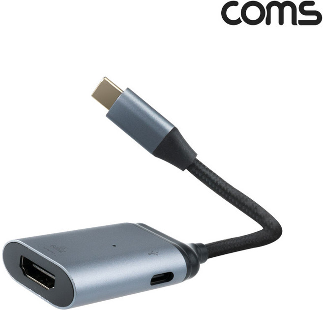 BD086 스마트폰 C타입 HDMI TV 미러링 젠더 PD 15cm, 1개