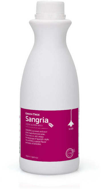 그린트리 샹그리아 베이스 1.2kg 고농축 액상 음료베이스 [원산지:국산], 12개