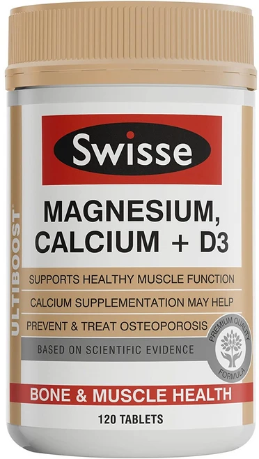 Swisse Ultiboost Magnesium Calcium + Vitamin D 120 Tablets, 120정, 1개 - 쿠팡