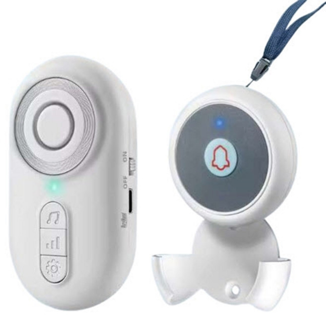 베리홈 V26 응급벨 간병 SOS 호출기 환자 케어 실내 가정용 호출기 목걸이 벽걸이 겸용, 1세트