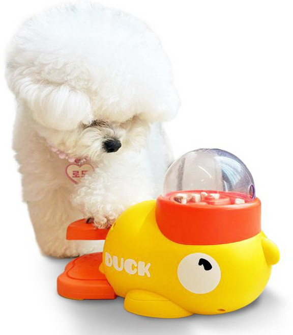 옙퍼피 강아지 노즈워크 오리팡 퍼즐 장난감 압도적 귀여움, 오리 디스펜서, 1개