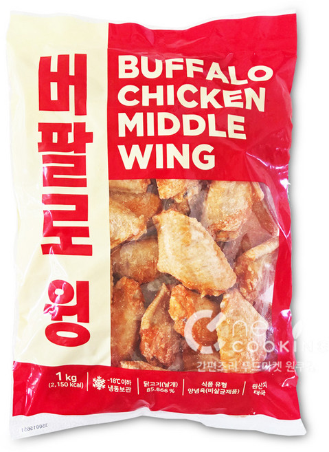 원쿠킹 버팔로 윙 날개 1kg 치킨 통닭 캠핑음식 비케이알 버팔로윙, 1개