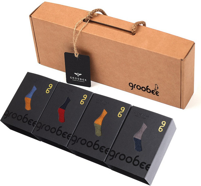 그루비 양말선물세트 4켤레 (남성E-아트)