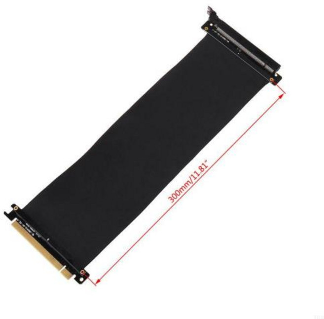 풀 스피드 3.0 PCIE X16 라이저 케이블 그래픽 카드 연장 케이블 PCI for Express Riser Shielded Extender for GPU Vertic, White, 1개