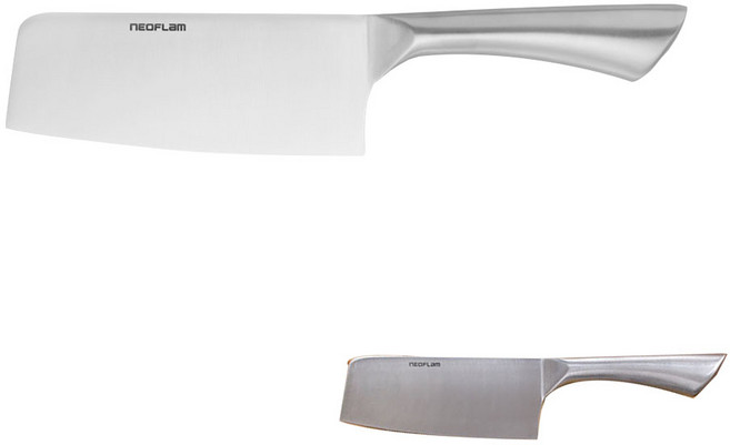 네오플램 통 스테인리스 스틸 주방칼 시리즈 6.5인치 중식도 식도