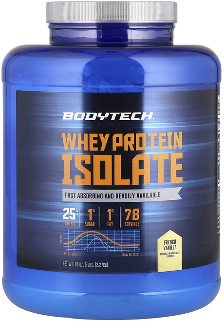 새해 건강을 선물하세요 BodyTech 분리유청단백질 프렌치 바닐라 2.27kg(5lbs) 특별관리진행, 1개, 2.27kg - 쿠팡