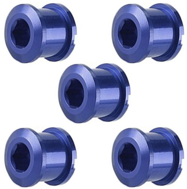 시그니처베이지 자전거 초경량 크랭크 체인링 싱글 볼트 YPZ331, 5개, 블루