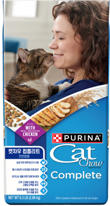 퓨리나 캣차우 컴플리트 고양이 사료, 면역/항산화, 3kg, 1개