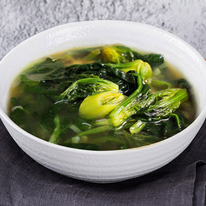 [한끼해결] 매콤 구수한 시금치 된장국 / 소포장 간편국 즉석국, 300g, 4개