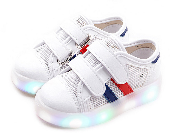 풋풋 라인즈 망사 LED 여름 운동화 아동발광신발