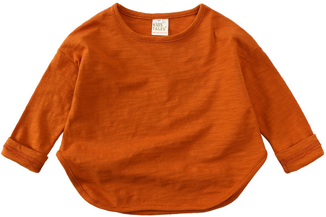 KC인증 아동용 긴팔라운드 베이직 티셔츠