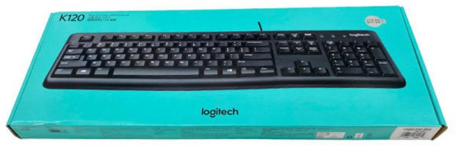 로지텍 조용한 키보드 무소음 사무용 유선, 블랙, YU0036