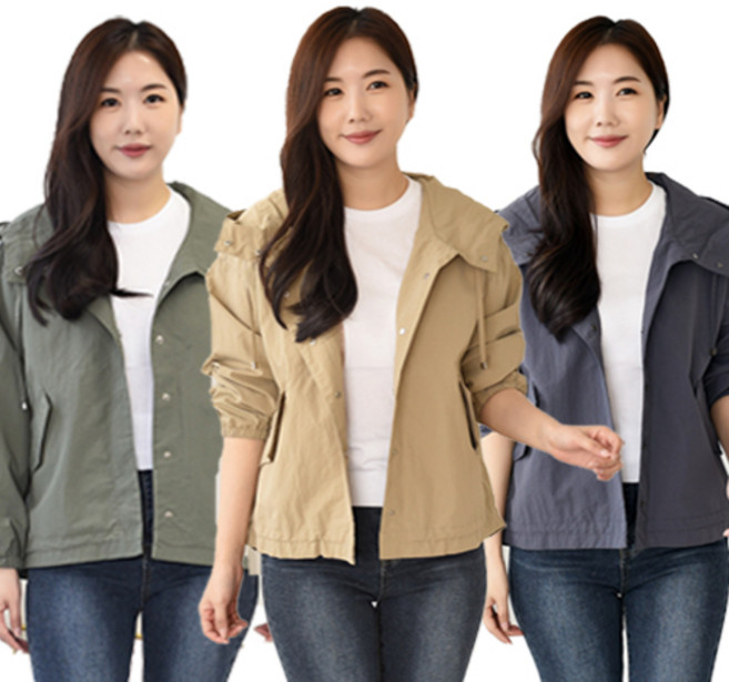 다미웨어 - 여성 간절기 바람막이 숏 점퍼 / ( 국내생산 당일발송 )