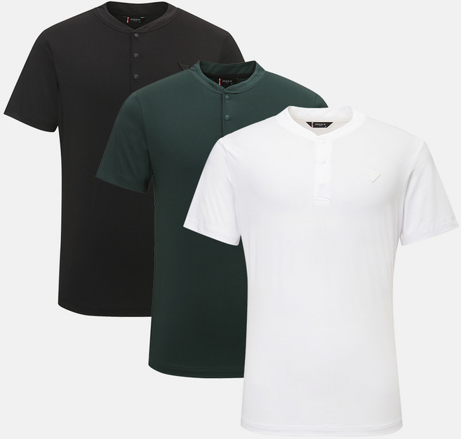 [DENNIS] 25SS 남성 스포티 쿨 헨리넥 반팔티_NAQMMTS041