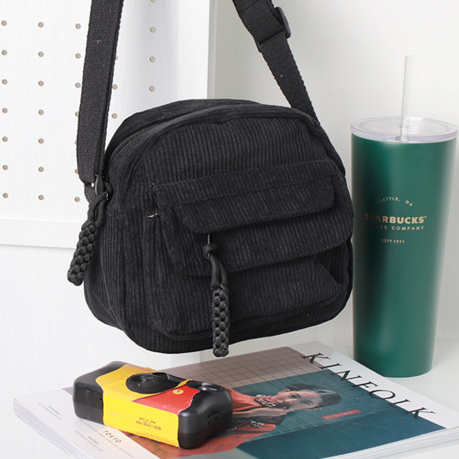 코듀로이 미니 크로스백 숄더백 보조가방 수납 가방 백 여성 여자 직장인 데일리 피에타