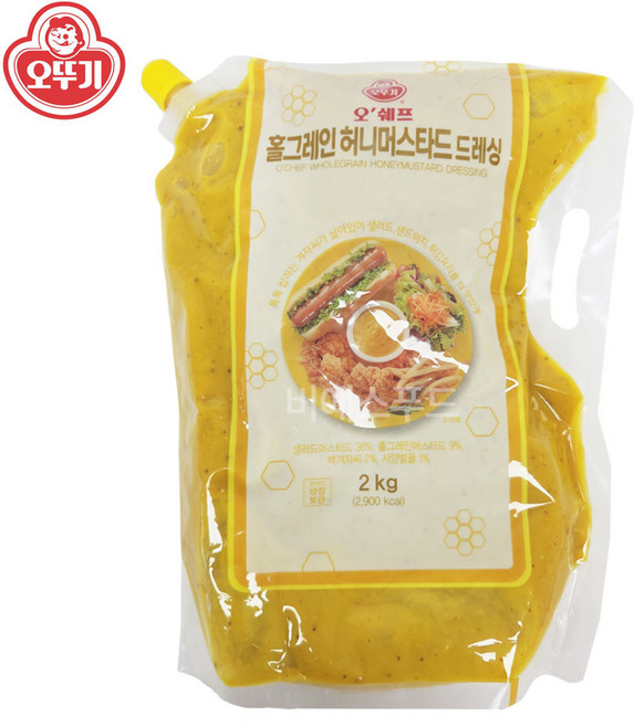 오뚜기 오쉐프 홀그레인 허니머스타드 드레싱 2kg 머스타드소스 업소용 대용량